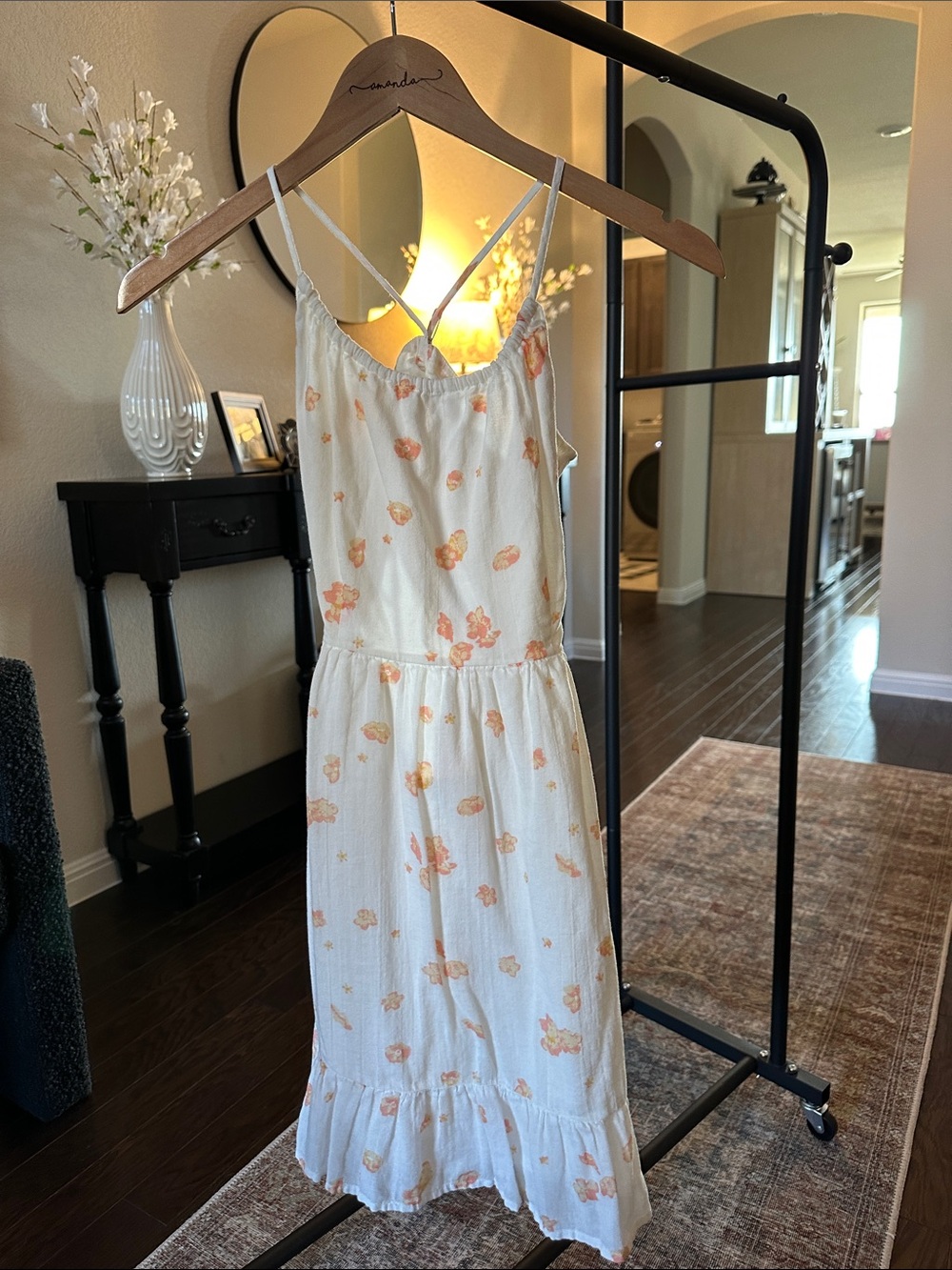BP White Floral Mini Dress